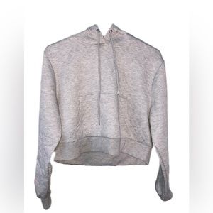 Grey quilted hoodie